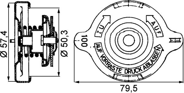 MAHLE Verschlussdeckel, Kühler (CRB 14 000P) MAHLE Verschlussdeckel, Kühler (CRB 14 000P)
