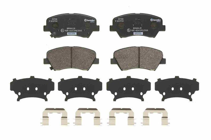 BREMBO Bremsbelagsatz, Scheibenbremse (P 30 073X)