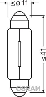 ams-OSRAM Glühlampe, Innenraumleuchte (6413) 4050300891446 6413