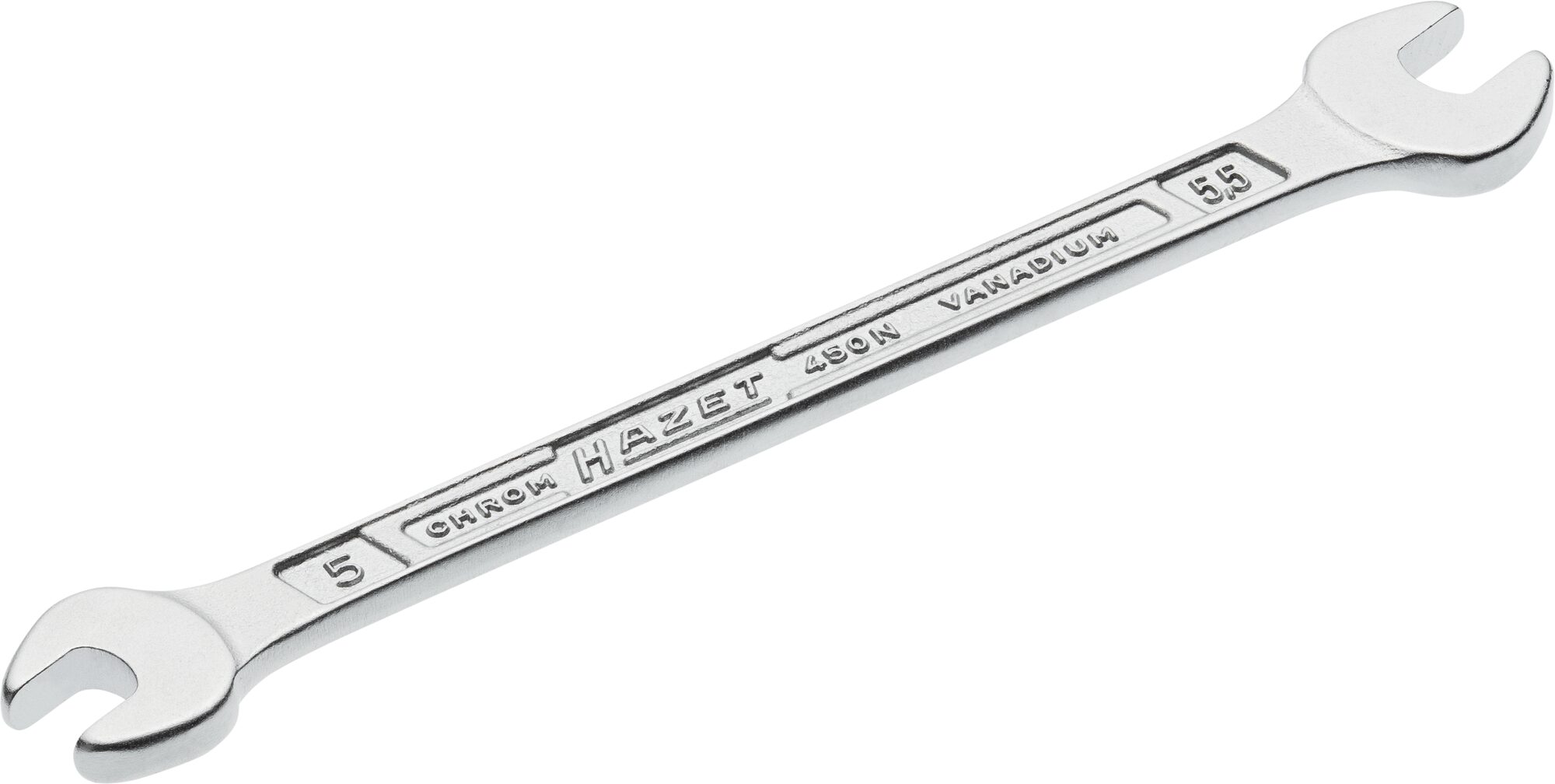 HAZET Doppel-Maulschlüssel 450N-5X5.5 ∙ Außen-Sechskant Profil ∙ 5 x 5.5 mm