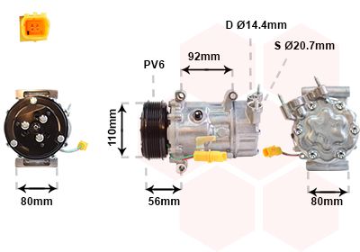 VAN WEZEL Kompressor, Klimaanlage (0600K416)