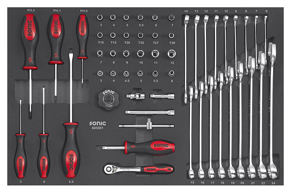 Kombinations-Set 1/4'', 55-tlg SFS 4713268482551 605501