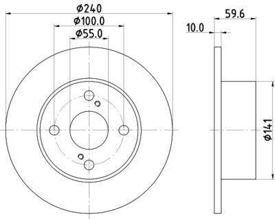 HELLA Bremsscheibe (8DD 355 111-711) Thumbnail