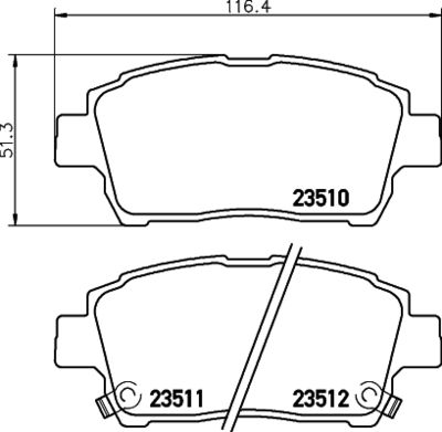 HELLA Bremsbelagsatz, Scheibenbremse (8DB 355 017-081)