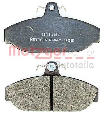 METZGER Bremsbelagsatz, Scheibenbremse (1170315)