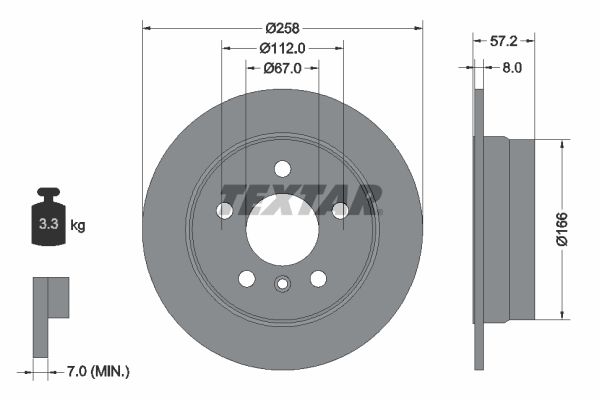 TEXTAR Bremsscheibe (92132103)