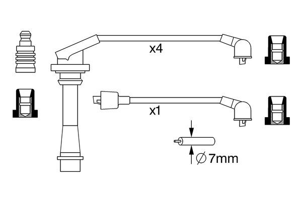 BOSCH Zündleitungssatz (0 986 357 277)