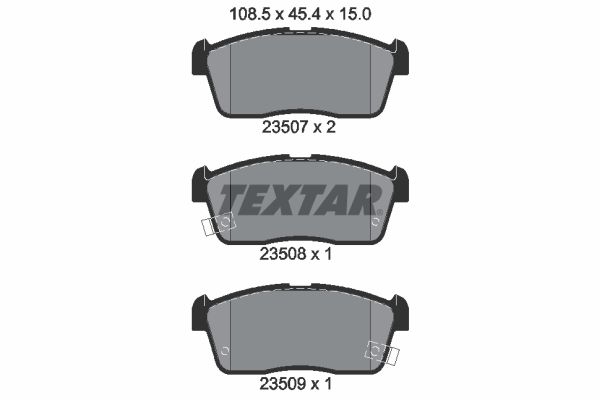 TEXTAR Bremsbelagsatz, Scheibenbremse (2350701)