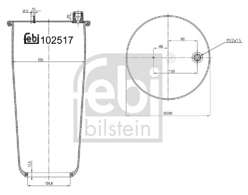 FEBI BILSTEIN Federbalg, Luftfederung (102517)