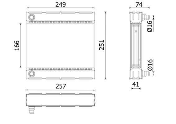 MAHLE Ladeluftkühler (CI 166 000P)