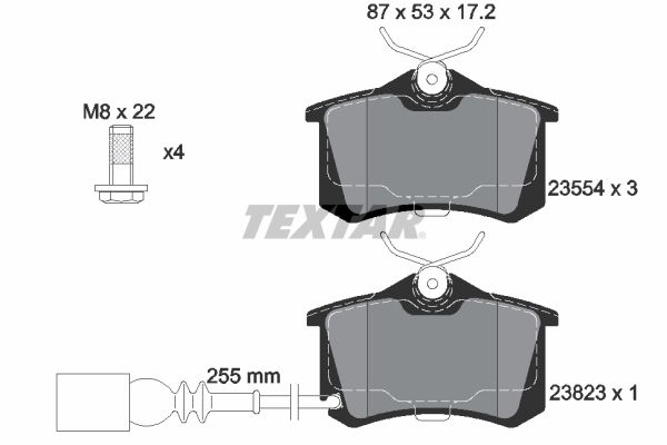 TEXTAR Bremsbelagsatz, Scheibenbremse (2382301)