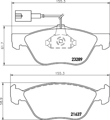 HELLA Bremsbelagsatz, Scheibenbremse (8DB 355 007-931)