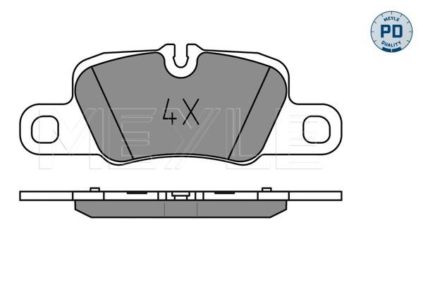 MEYLE Bremsbelagsatz, Scheibenbremse (025 245 5416/PD)