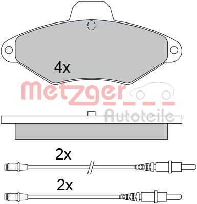 METZGER Bremsbelagsatz, Scheibenbremse (1170319)