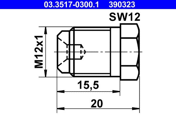 ATE Verschlussschraube, Hauptbremszylinder (03.3517-0300.1) Thumbnail