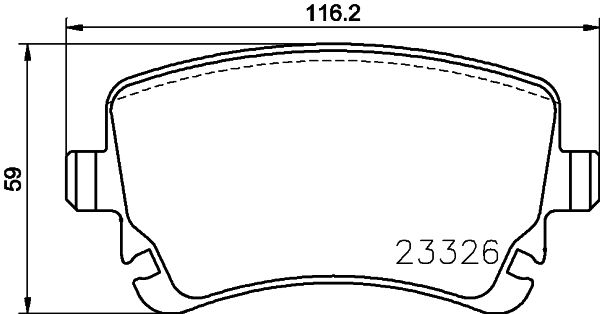 HELLA Bremsbelagsatz, Scheibenbremse (8DB 355 024-961)