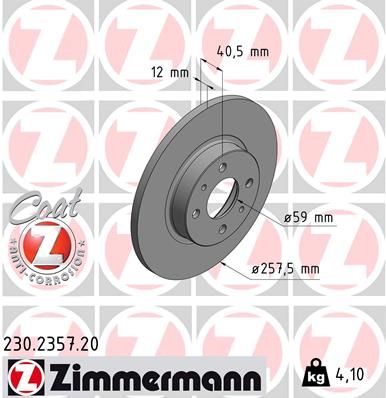 ZIMMERMANN Bremsscheibe (230.2357.20)