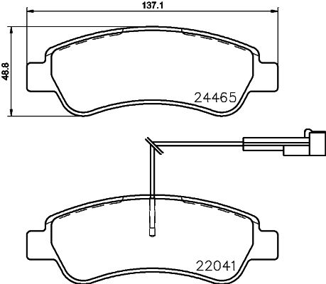 BREMBO Bremsbelagsatz, Scheibenbremse (P 61 125)