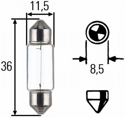HELLA Glühlampe, Kennzeichenleuchte (8GM 002 092-123)