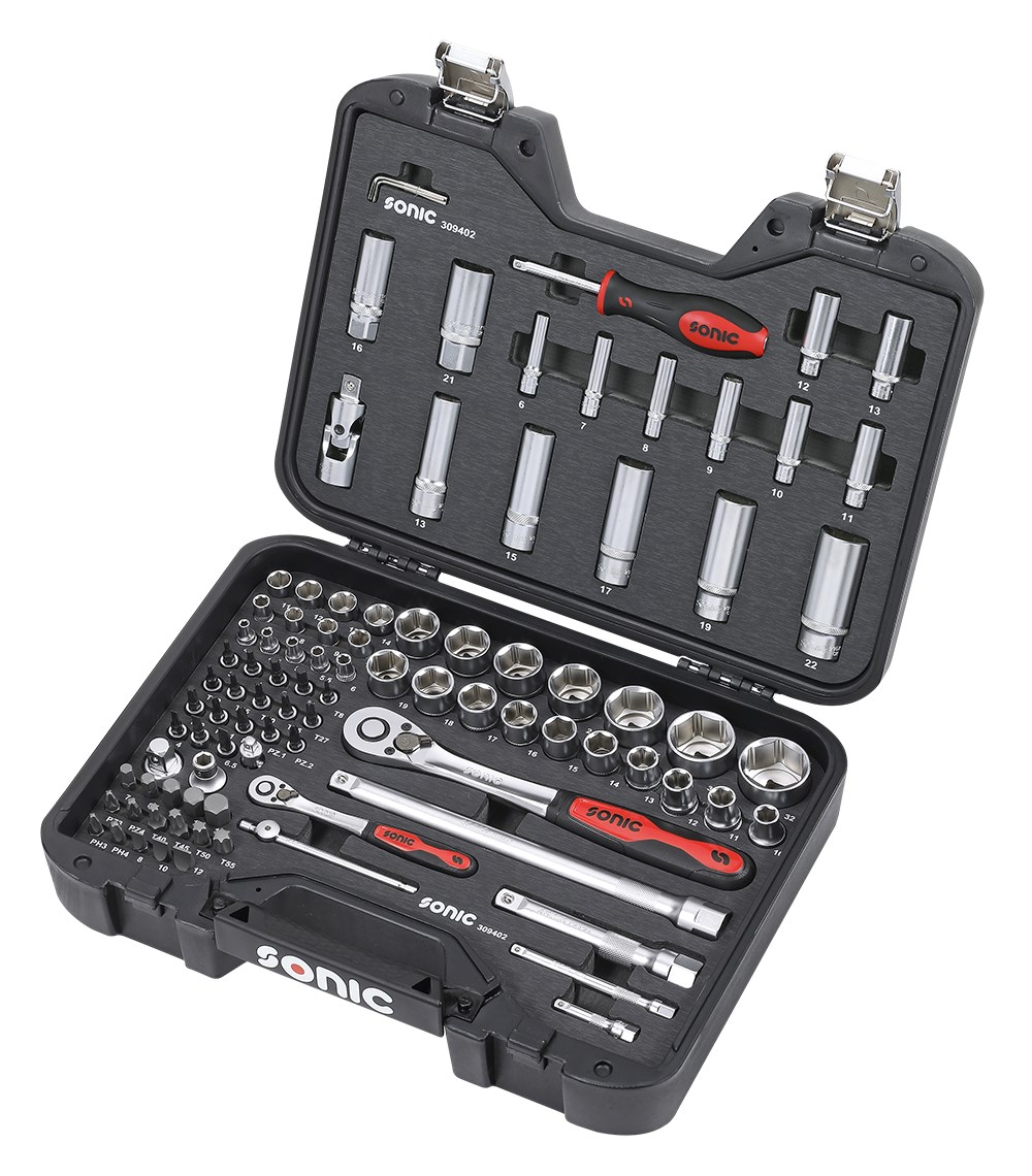 1/4''  1/2'' Nuss- und Bit-Satz mit Ratsche im BMCS, 94-tlg.