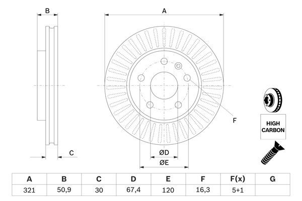 BOSCH Bremsscheibe (0 986 479 544) BOSCH Bremsscheibe (0 986 479 544)