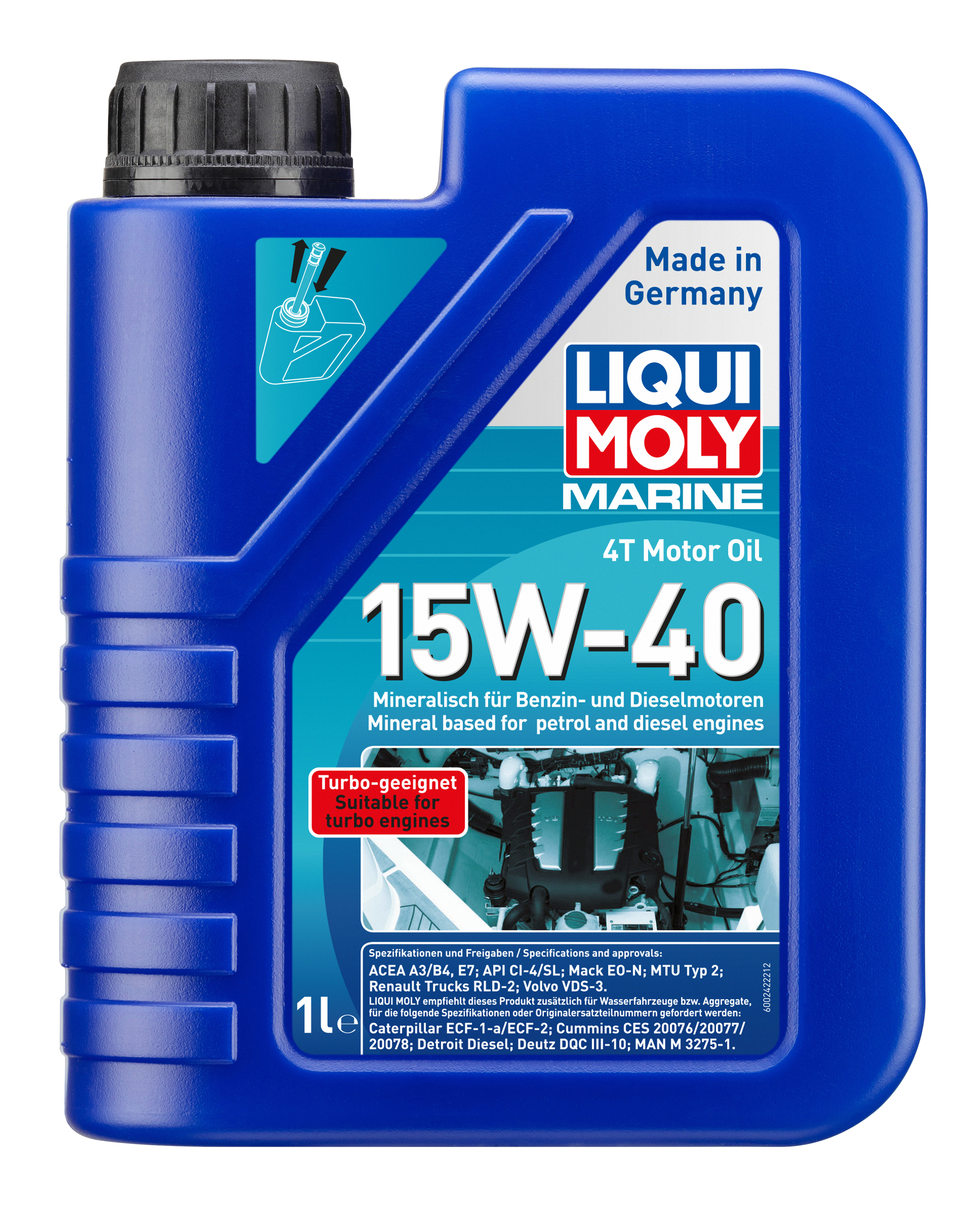 LIQUI MOLY Marine 4T Motor Oil 15W-40, 1 l (25015)