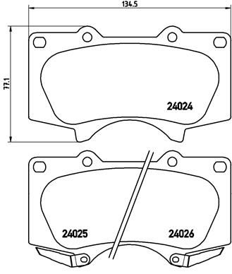 BREMBO Bremsbelagsatz, Scheibenbremse (P 83 102)