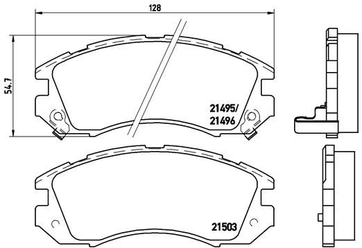 BREMBO Bremsbelagsatz, Scheibenbremse (P 78 004)