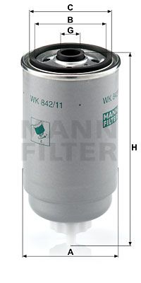 MANN-FILTER Kraftstofffilter (WK 842/11)