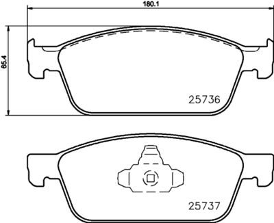 HELLA Bremsbelagsatz, Scheibenbremse (8DB 355 020-831)