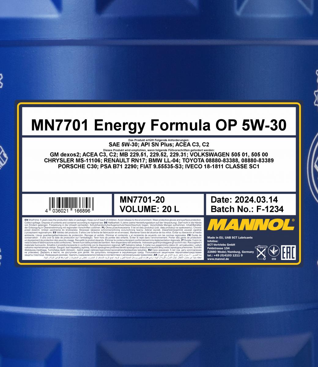 MN7701 Energy Formula OP 5W-30