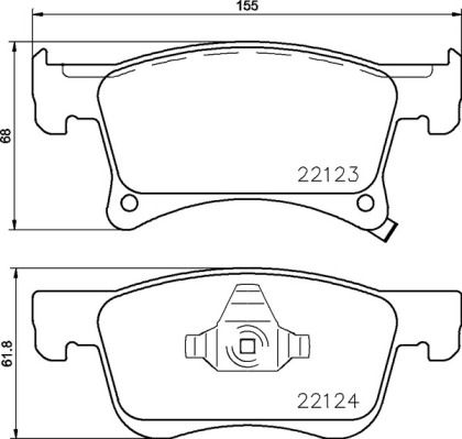 BREMBO Bremsbelagsatz, Scheibenbremse (P 59 083)