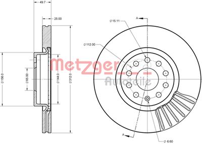 METZGER Bremsscheibe (6110072)