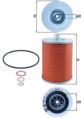 KNECHT Ölfilter (OX 71D)