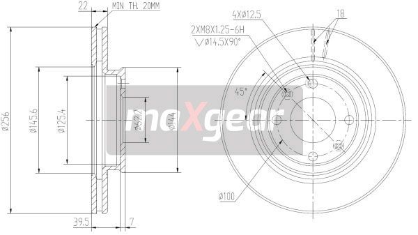MAXGEAR Bremsscheibe (19-2376MAX)