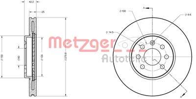 METZGER Bremsscheibe (6110193)