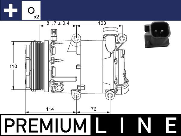 MAHLE Kompressor, Klimaanlage (ACP 866 000P)