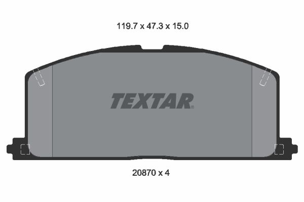 TEXTAR Bremsbelagsatz, Scheibenbremse (2087001)