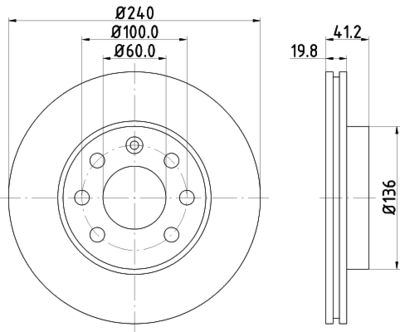 HELLA Bremsscheibe (8DD 355 108-331)