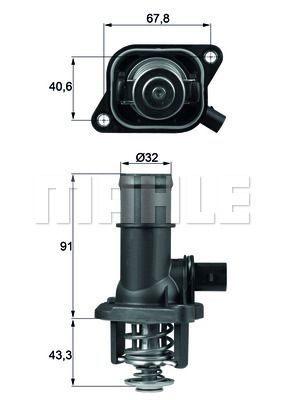 MAHLE Thermostat, Kühlmittel (TI 15 87) 4250192902453 TI 15 87