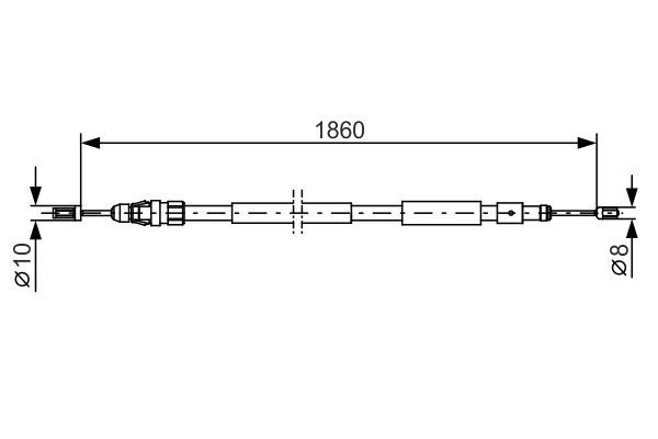 BOSCH Seilzug, Feststellbremse (1 987 482 319)