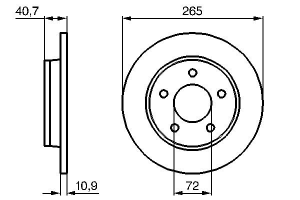 BOSCH Bremsscheibe (0 986 479 C77)