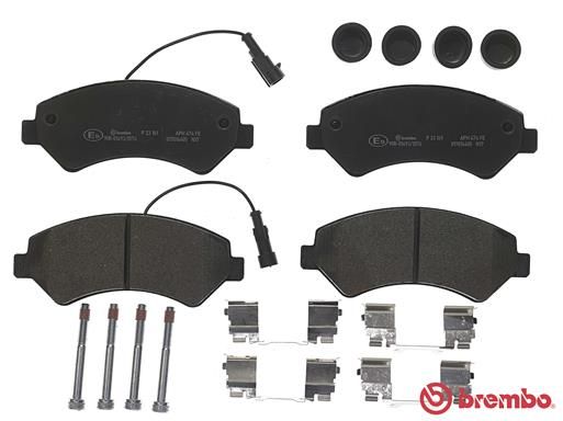 BREMBO Bremsbelagsatz, Scheibenbremse (P 23 161)