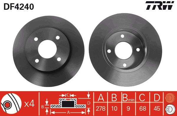 TRW Bremsscheibe (DF4240)
