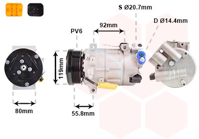 VAN WEZEL Kompressor, Klimaanlage (0900K282)