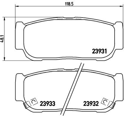 BREMBO Bremsbelagsatz, Scheibenbremse (P 30 057)