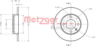 METZGER Bremsscheibe (6110390)