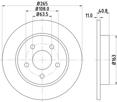 HELLA Bremsscheibe (8DD 355 111-381)