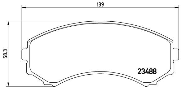 BREMBO Bremsbelagsatz, Scheibenbremse (P 54 029)