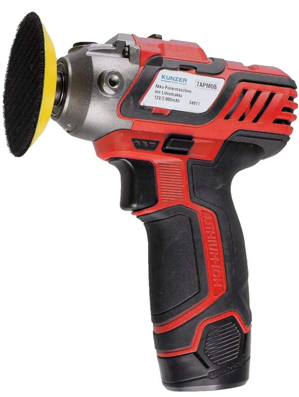 Akku-Poliermaschine mit Lithium-Akku 
 Akku-Poliermaschine mit Lithium-Akku